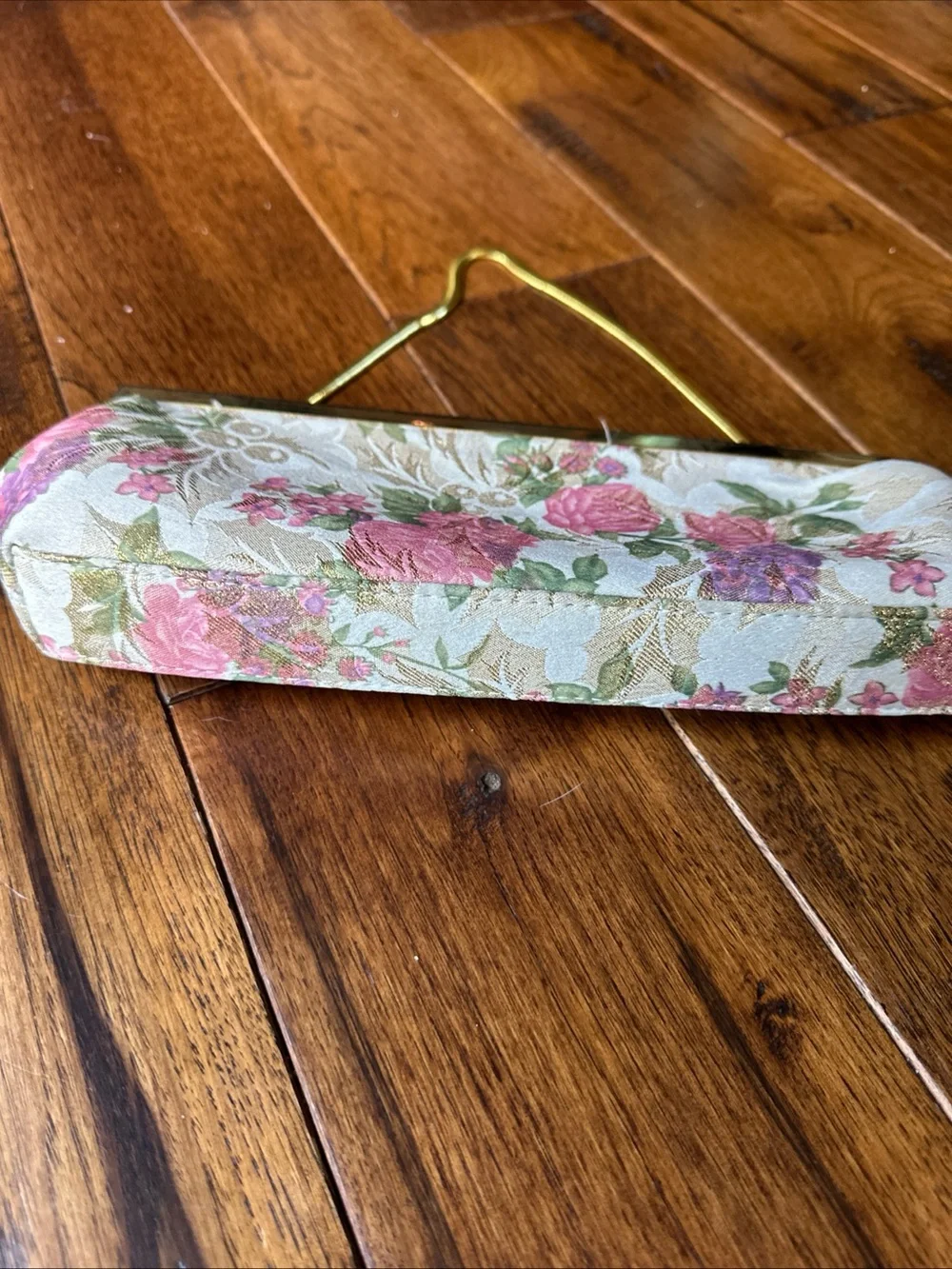 Floral Gold Clasp Clutch Fairy Garden Wristlet Purse Whimsical Girlhoodcore